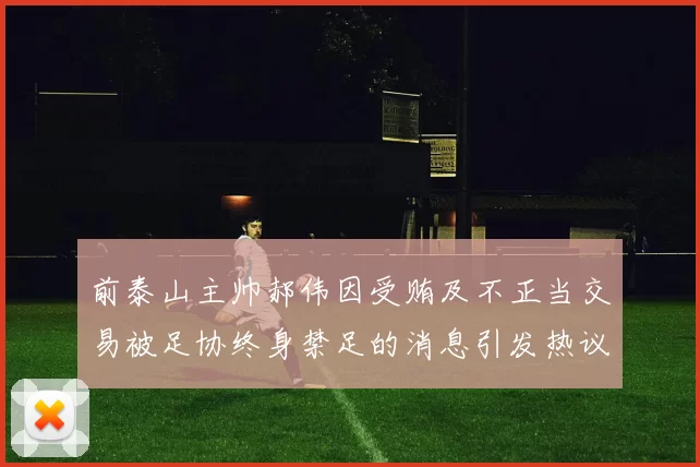 前泰山主帅郝伟因受贿及不正当交易被足协终身禁足的消息引发热议